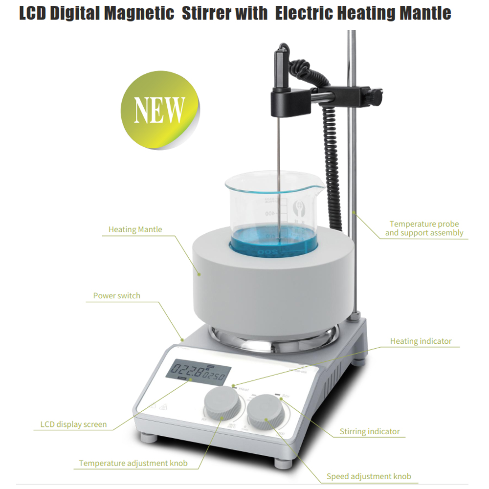 Lab Magnetic Stirrer Hot Plate - MS-H280-F100 Laboratory LCD Digital 100ml 250ml